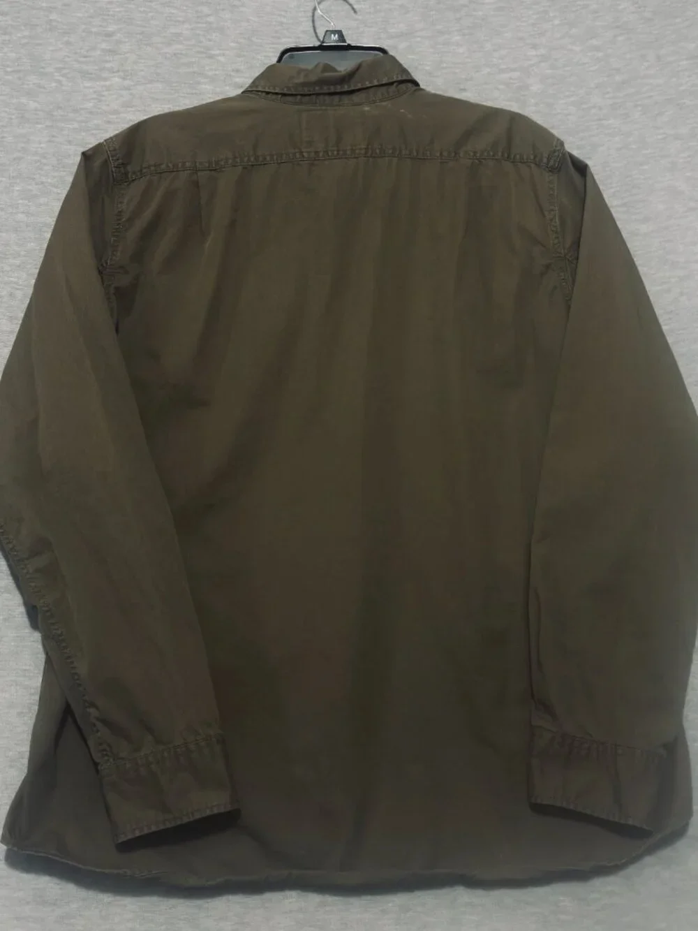 American Eagle Outfitters Shirt Men’s L/G Slim Fit Green Button-Up Pockets